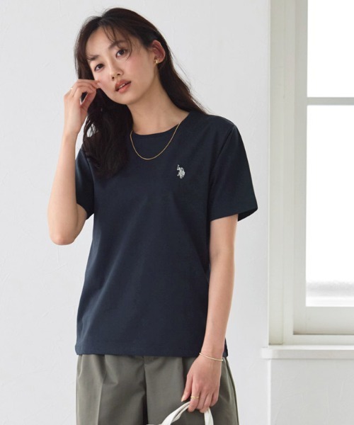 U.S. POLO ASSN.(ユーエスポロアッスン)の「U.S. POLO ASSN. 半袖Tシャツ(Tシャツ/カットソー・レディース・チャコールグレー×ブラック/ブルー系その他/オフホワイト/チャコールグレー/ホワイト系その他/ネイビー・M/L/S/3L/LL)」の13枚目の写真