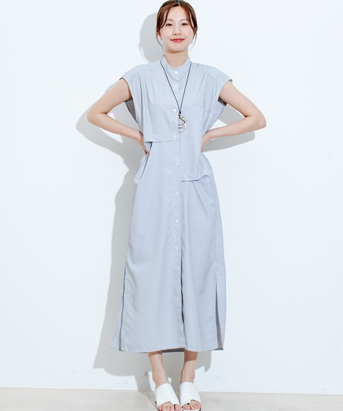 Jayro(ジャイロ)の「変形タックスタンドワンピース(ワンピース・レディース・ブルー系その他/ベージュ/ネイビー/レッド・M)」の13枚目の写真