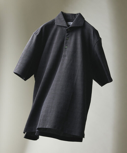 417 EDIFICE（フォーワンセブンエディフィス）の「JACQUARD /ジャガードポロシャツ（ポロシャツ・メンズ・ホワイト/ブラック/ネイビー・MEDIUM/SMALL/LARGE）」の21枚目の写真