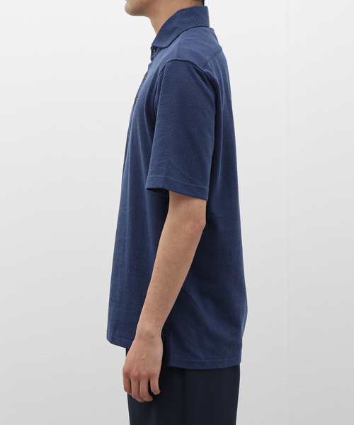 417 EDIFICE（フォーワンセブンエディフィス）の「JACQUARD /ジャガードポロシャツ（ポロシャツ・メンズ・ホワイト/ブラック/ネイビー・MEDIUM/SMALL/LARGE）」の7枚目の写真