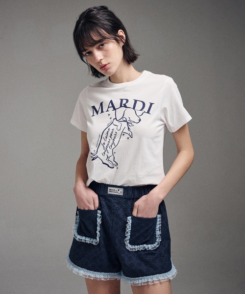 Tシャツ・カットソー DALENDI T-SHIRT SLIM TSHIRT SWING THE TAIL DDANJI（Tシャツ/カットソー