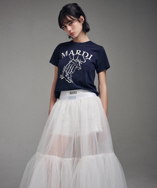 tシャツ SLIM TSHIRT SWING THE TAIL DDANJI レディース メンズ SLIM TSHIRT SWING THE TAIL DDANJI（Tシャツ/カットソー