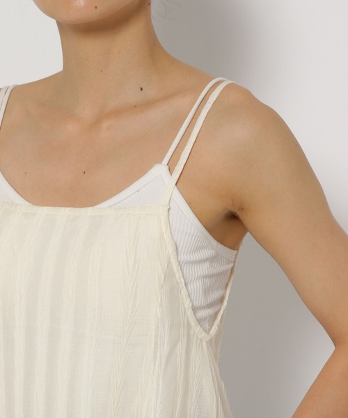 3.3 Field Trip (3.3フィールドトリップ)の「3.3 Field Trip/シアースクエアキャミワンピース(ワンピース・レディース・ホワイト/ライトグリーン/チャコール・FREE)」の19枚目の写真