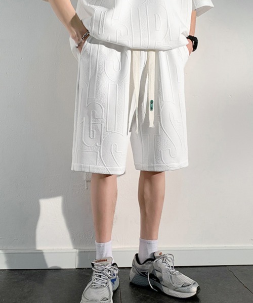 AsaAura(アサオーラ)の「メンズ 半袖tシャツ ハーフパンツセット(アンサンブル・メンズ・ブラック/ホワイト/アイボリー・XL/L/M)」の8枚目の写真