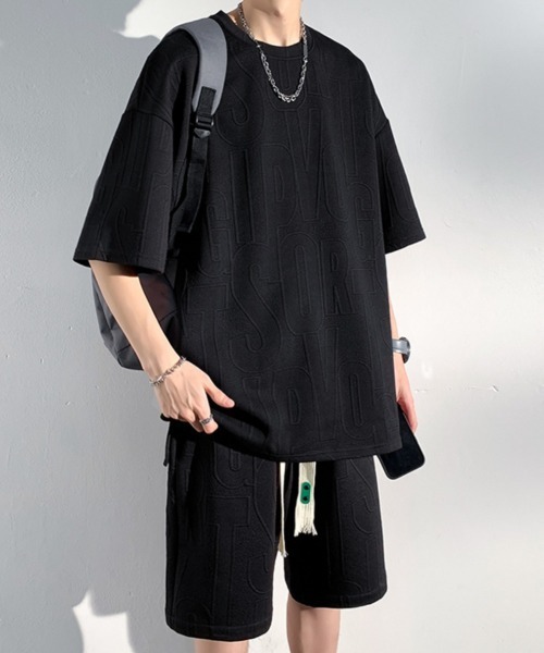 AsaAura(アサオーラ)の「メンズ 半袖tシャツ ハーフパンツセット(アンサンブル・メンズ・ブラック/ホワイト/アイボリー・XL/L/M)」の14枚目の写真