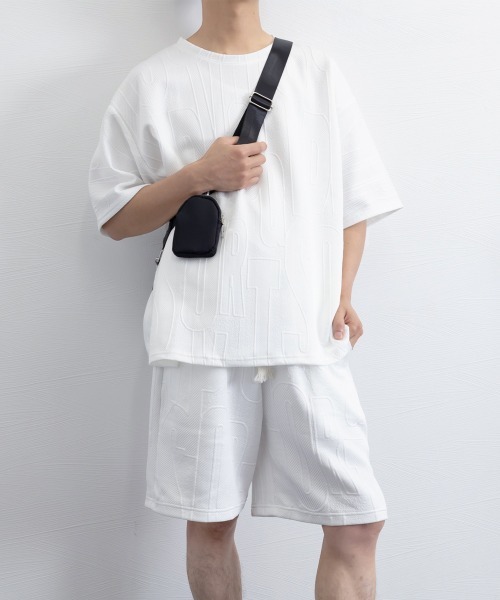 AsaAura(アサオーラ)の「メンズ 半袖tシャツ ハーフパンツセット(アンサンブル・メンズ・ブラック/ホワイト/アイボリー・XL/L/M)」の21枚目の写真