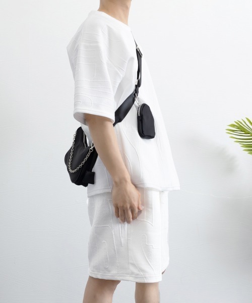 AsaAura(アサオーラ)の「メンズ 半袖tシャツ ハーフパンツセット(アンサンブル・メンズ・ブラック/ホワイト/アイボリー・XL/L/M)」の22枚目の写真