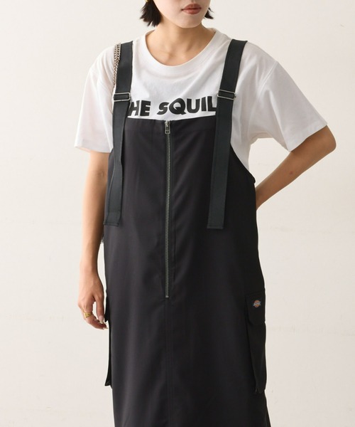 Dickies（ディッキーズ）の「【Dickies】別注カーゴジャンスカ（ジャンパースカート・レディース・ブラック/グレー・MEDIUM/SMALL）」の8枚目の写真