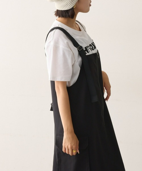 Dickies（ディッキーズ）の「【Dickies】別注カーゴジャンスカ（ジャンパースカート・レディース・ブラック/グレー・MEDIUM/SMALL）」の11枚目の写真