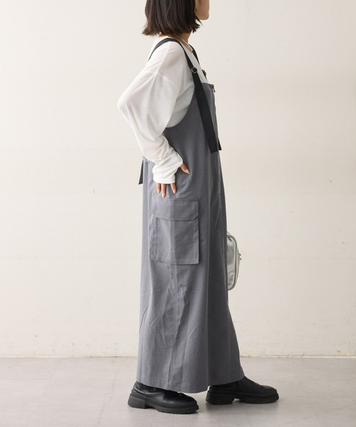 Dickies（ディッキーズ）の「【Dickies】別注カーゴジャンスカ（ジャンパースカート・レディース・ブラック/グレー・MEDIUM/SMALL）」の16枚目の写真