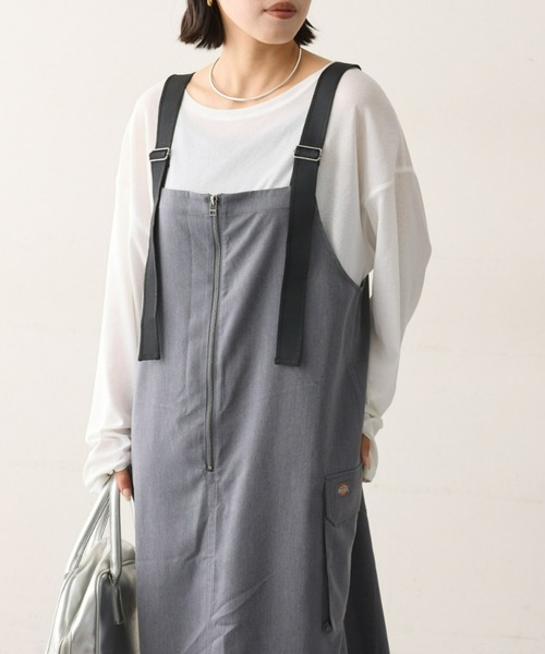 Dickies（ディッキーズ）の「【Dickies】別注カーゴジャンスカ（ジャンパースカート・レディース・ブラック/グレー・MEDIUM/SMALL）」の17枚目の写真