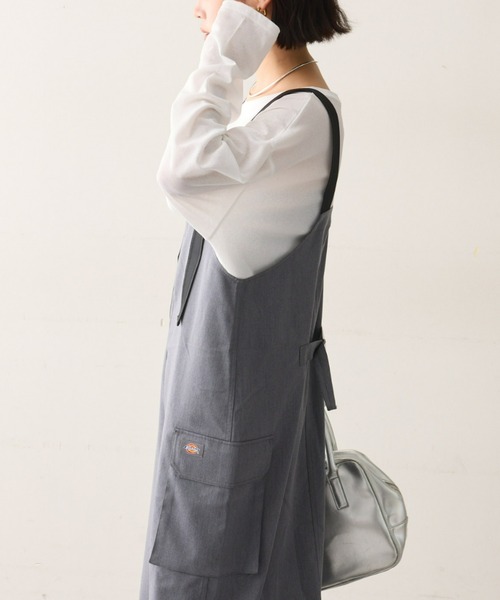 Dickies（ディッキーズ）の「【Dickies】別注カーゴジャンスカ（ジャンパースカート・レディース・ブラック/グレー・MEDIUM/SMALL）」の18枚目の写真