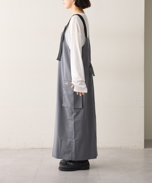 Dickies（ディッキーズ）の「【Dickies】別注カーゴジャンスカ（ジャンパースカート・レディース・ブラック/グレー・MEDIUM/SMALL）」の22枚目の写真