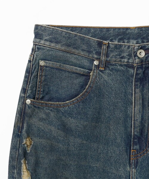 FUTURE ARCHIVE(フューチャーアーカイブ)の「FUTURE ARCHIVE / BAGGY FIT DENIM "CRUSH"(デニムパンツ・メンズ・ブルー系その他4・LARGE/MEDIUM)」の2枚目の写真