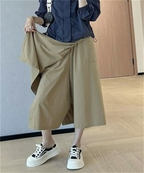 Dream garden(ドリームガーデン)の「スカート見えワイドパンツ(その他パンツ・レディース・ダークネイビー/カーキ・M/L/XL)」の18枚目の写真