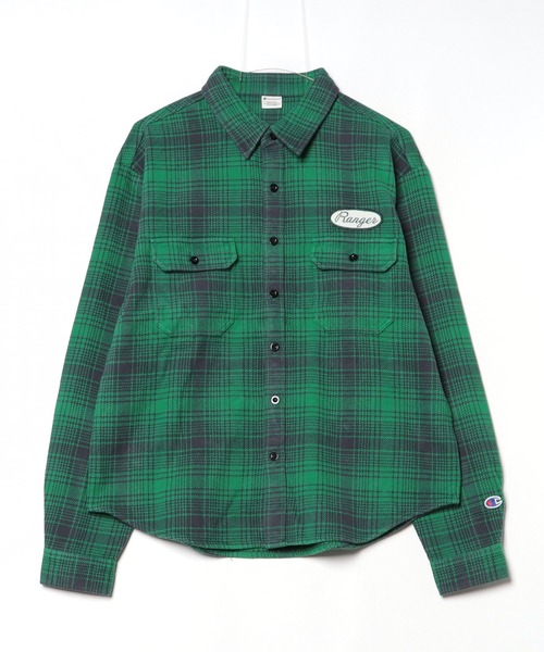 Champion（チャンピオン）の「CHAMPION/チャンピオン ネルシャツ/長袖シャツ/コットンシャツ チェック柄 C3-A410（シャツ/ブラウス・メンズ・ブルー系その他/グリーン系その他/レッド系その他・M/L/XL）」の15枚目の写真