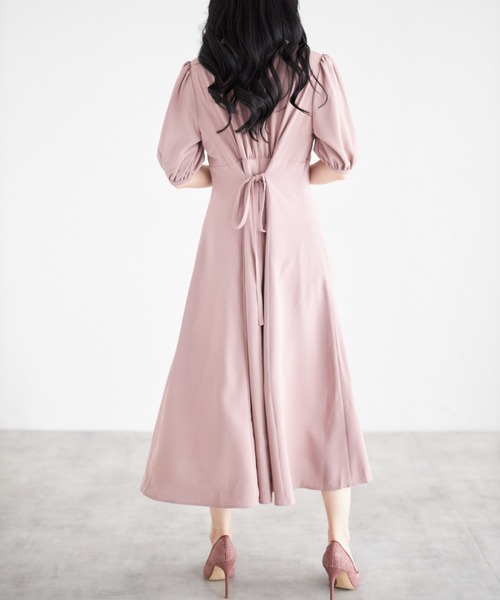 tocco closet(トッコ クローゼット)の「【ZOZO限定】Vネックフロントボタンワンピース(ワンピース・レディース・モカ/ライトグレー・M)」の10枚目の写真