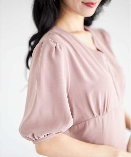 ZOZO限定】Vネックフロントボタンワンピース（ワンピース）｜tocco