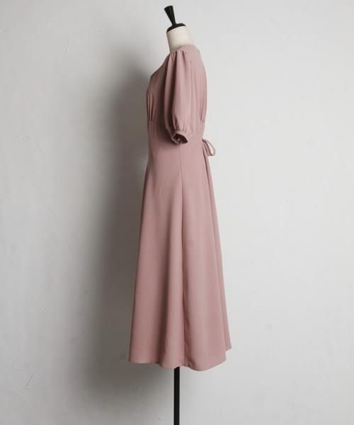 ZOZO限定】Vネックフロントボタンワンピース（ワンピース）｜tocco