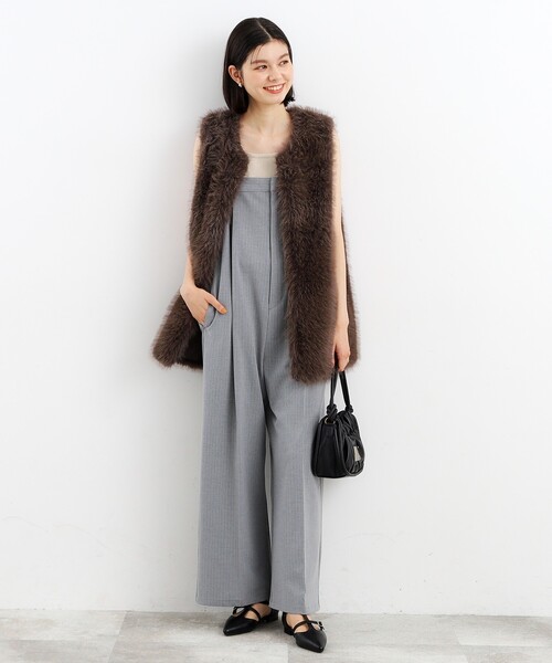 THE SHOP TK （ザ ショップ ティーケー ）の「◆ストライプベアオールインワン（サロペット/オーバーオール・レディース・グレー系2/ブラウン系3・13/12）」の12枚目の写真