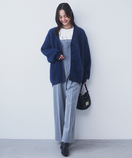 THE SHOP TK （ザ ショップ ティーケー ）の「◆ストライプベアオールインワン（サロペット/オーバーオール・レディース・グレー系2/ブラウン系3・13/12）」の2枚目の写真