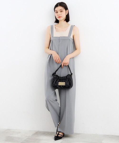 THE SHOP TK （ザ ショップ ティーケー ）の「◆ストライプベアオールインワン（サロペット/オーバーオール・レディース・グレー系2/ブラウン系3・13/12）」の3枚目の写真