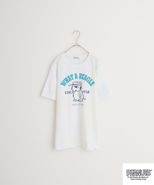 PEANUTS(ピーナッツ)の「PEANUTS 天竺タイダイTシャツ(Tシャツ/カットソー・メンズ・パープル系その他/ブルー系その他/ピンク系その他・M/L/LL)」の11枚目の写真