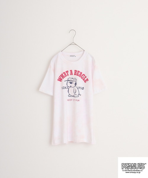 PEANUTS(ピーナッツ)の「PEANUTS 天竺タイダイTシャツ(Tシャツ/カットソー・メンズ・パープル系その他/ブルー系その他/ピンク系その他・M/L/LL)」の13枚目の写真