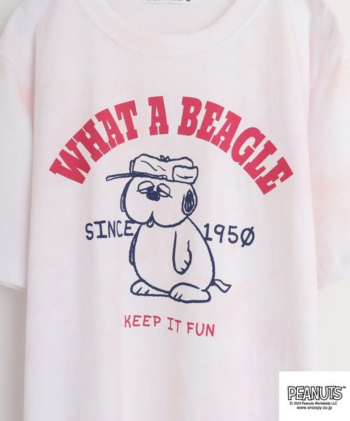 PEANUTS(ピーナッツ)の「PEANUTS 天竺タイダイTシャツ(Tシャツ/カットソー・メンズ・パープル系その他/ブルー系その他/ピンク系その他・M/L/LL)」の15枚目の写真