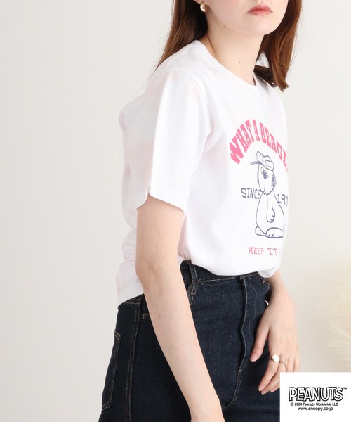 PEANUTS(ピーナッツ)の「PEANUTS 天竺タイダイTシャツ(Tシャツ/カットソー・メンズ・パープル系その他/ブルー系その他/ピンク系その他・M/L/LL)」の8枚目の写真