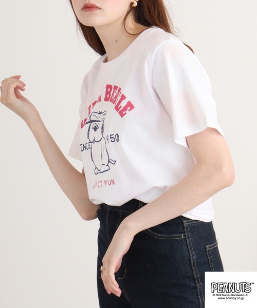 PEANUTS(ピーナッツ)の「PEANUTS 天竺タイダイTシャツ(Tシャツ/カットソー・メンズ・パープル系その他/ブルー系その他/ピンク系その他・M/L/LL)」の6枚目の写真