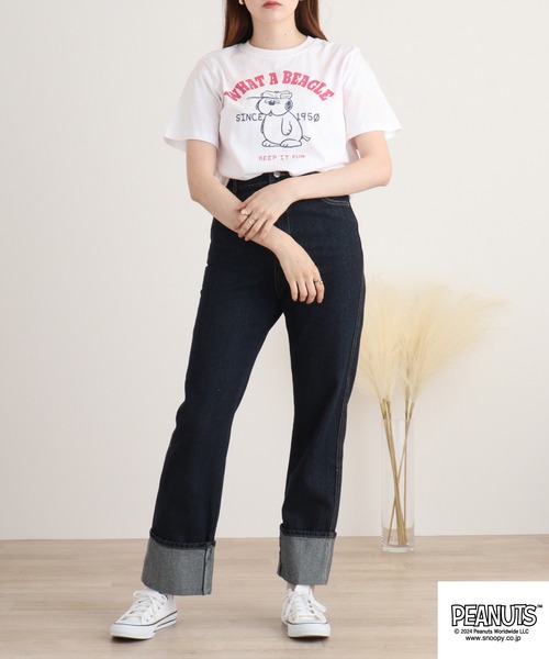 PEANUTS(ピーナッツ)の「PEANUTS 天竺タイダイTシャツ(Tシャツ/カットソー・メンズ・パープル系その他/ブルー系その他/ピンク系その他・M/L/LL)」の9枚目の写真