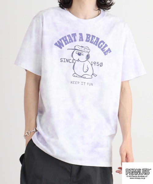 PEANUTS(ピーナッツ)の「PEANUTS 天竺タイダイTシャツ(Tシャツ/カットソー・メンズ・パープル系その他/ブルー系その他/ピンク系その他・M/L/LL)」の19枚目の写真