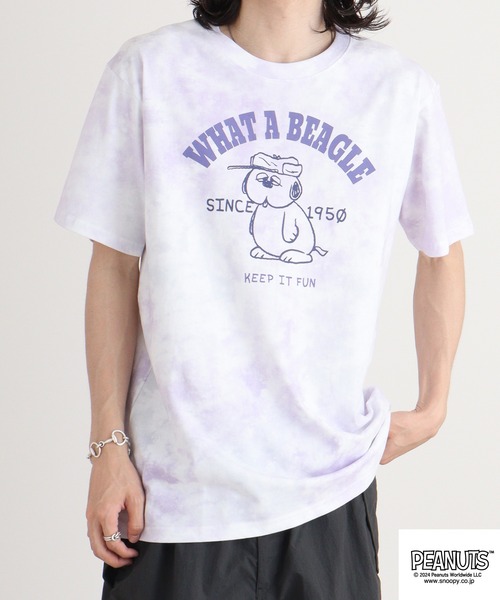 PEANUTS(ピーナッツ)の「PEANUTS 天竺タイダイTシャツ(Tシャツ/カットソー・メンズ・パープル系その他/ブルー系その他/ピンク系その他・M/L/LL)」の21枚目の写真