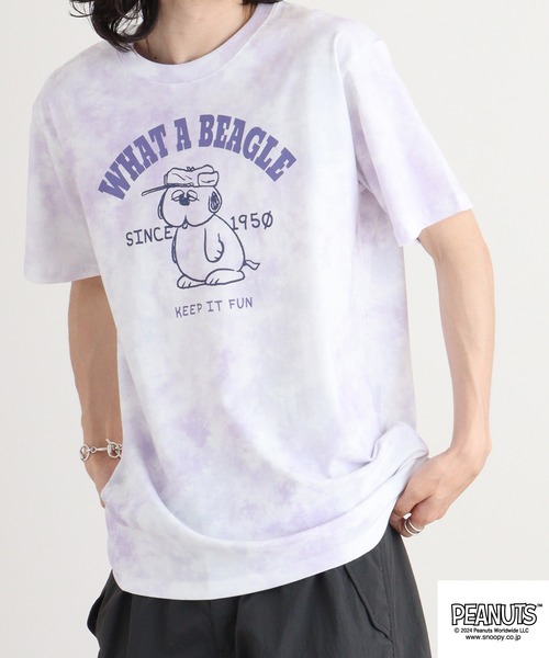 PEANUTS(ピーナッツ)の「PEANUTS 天竺タイダイTシャツ(Tシャツ/カットソー・メンズ・パープル系その他/ブルー系その他/ピンク系その他・M/L/LL)」の20枚目の写真