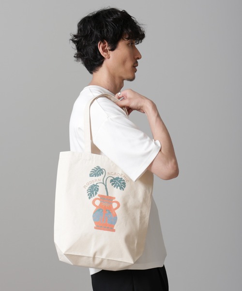 NANO universe（ナノユニバース）の「｢Toyameg｣modern academic "POTTERY"トートバッグ（トートバッグ・メンズ・ホワイト・FREE）」の2枚目の写真