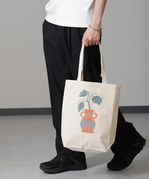 NANO universe（ナノユニバース）の「｢Toyameg｣modern academic "POTTERY"トートバッグ（トートバッグ・メンズ・ホワイト・FREE）」の3枚目の写真