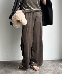 DouDou | トリアセベロアワイドパンツ(その他パンツ)