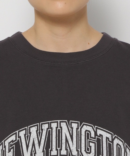 LOWRYS FARM（ローリーズファーム）の「カコウプリント６Ｓ 133778（Tシャツ/カットソー・レディース・アイボリー/ホワイト/チャコールグレー・FREE）」の7枚目の写真