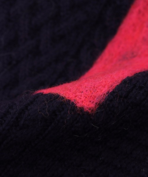 blanc basque（ブランバスク）の「アラン編みニードルパンチトップス（ニット/セーター・レディース・ネイビー/グリーン・38）」の16枚目の写真