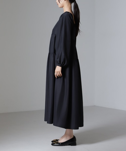 セール】スクエアネックティアードワンピース（ワンピース）｜NANO