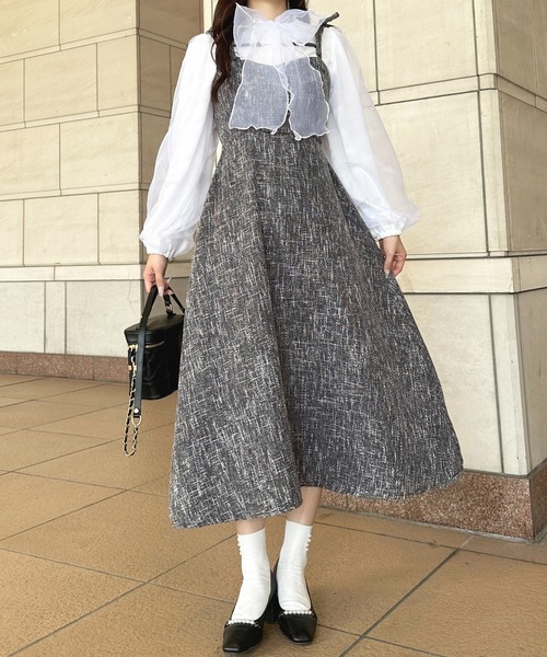 apres jour（アプレジュール）の「アソートチャーム付きキャミワンピース【ZOZOTOWN限定アイテム】（ワンピース・レディース・ブラック系その他2/グレイッシュベージュ/ブラウン系その他/ブラック系その他・X-LARGE/フリー/LARGE）」の2枚目の写真