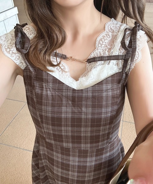 apres jour（アプレジュール）の「アソートチャーム付きキャミワンピース【ZOZOTOWN限定アイテム】（ワンピース・レディース・ブラック系その他2/グレイッシュベージュ/ブラウン系その他/ブラック系その他・X-LARGE/フリー/LARGE）」の15枚目の写真