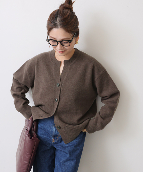 JOURNAL STANDARD（ジャーナルスタンダード）の「MUSIC カーディガン（カーディガン/ボレロ・レディース・ブラウン/ブラック/チャコールグレー・FREE）」の3枚目の写真