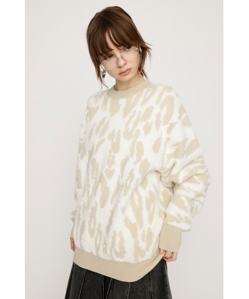 【セール】LEOPARD MOLLE JQ TOPS レオパード モール ジャガード トップス（ニット/セーター）｜SLY（スライ）