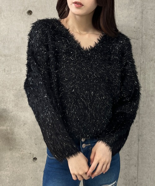 美品☆ドゥーズィエムクラス 別注 PAM&GELA 星柄 Vネックニット 美品☆ドゥーズィエムクラス 別注 PAM&GELA 星柄 Vネックニット