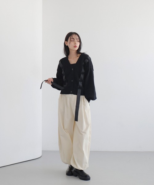 Tape Ribbonニットカーディガン リボンテープニットカーディガン（カーディガン/ボレロ）｜LIAN