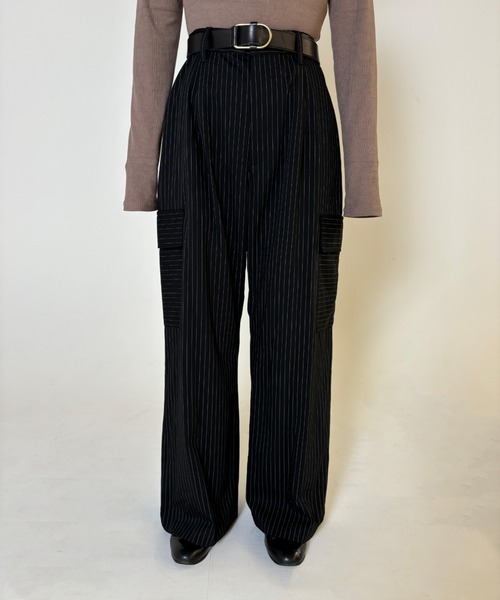 NANO universe（ナノユニバース）の「【Da-iCE/工藤大輝×nano・universe】ワイドカーゴパンツ（カーゴパンツ・レディース・ブラック・XXS/XS/S/M/L/XL）」の20枚目の写真