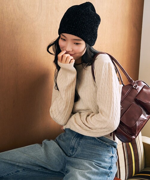 セール】限定展開 カシミア混 ケーブルニット プルオーバー（ニット