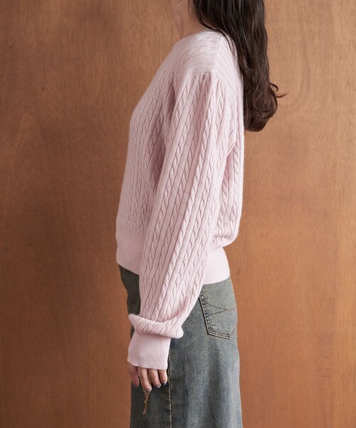 セール】限定展開 カシミア混 ケーブルニット プルオーバー（ニット